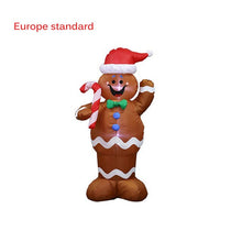 Load image into Gallery viewer, Christmas Inflatable Holiday Time Blow Up Gingerbread Man Air Blown Decor with LED Chrismas Prop Indoor Outdoor Lawn Yard Party