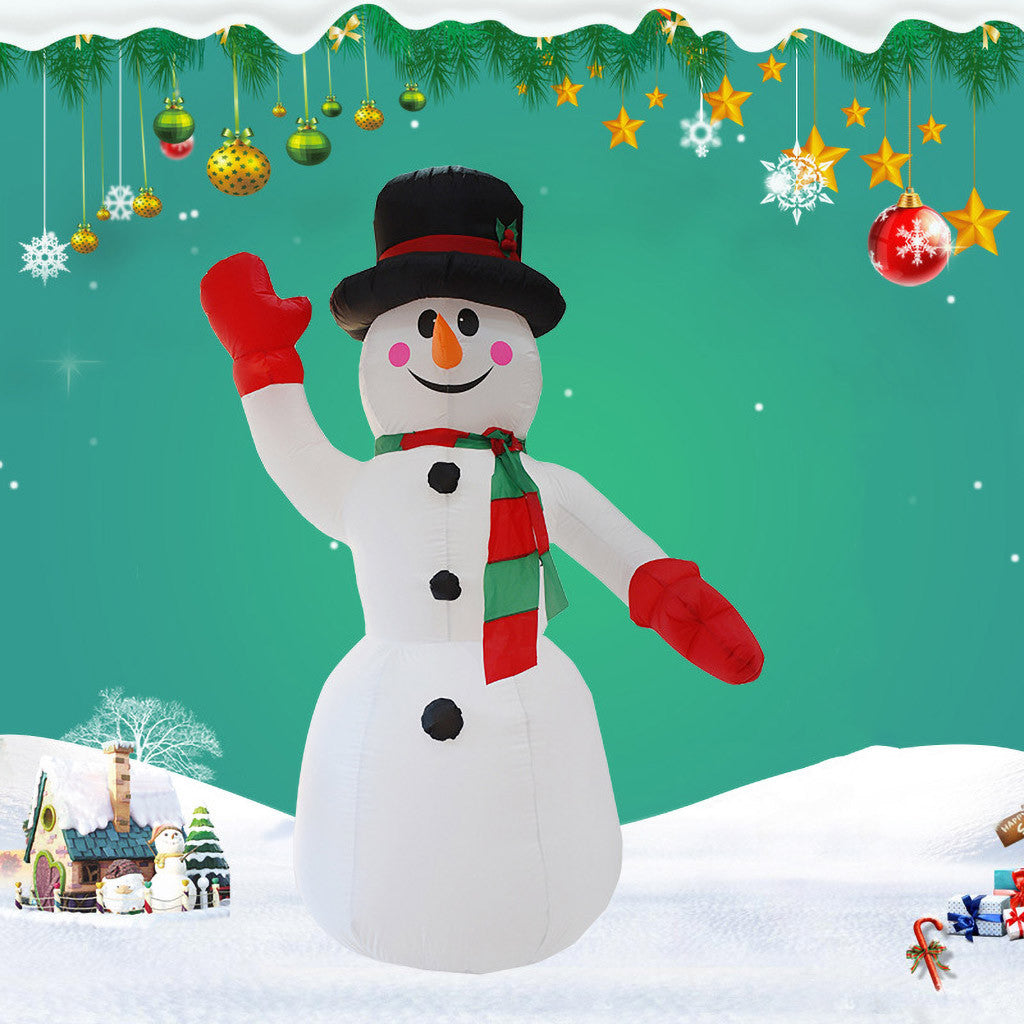 Christmas Inflatable Snowman Led Lights Home Party Playground Art Festival Decor Garden Christmas Toys Us/eu Plug Xmas Snowman