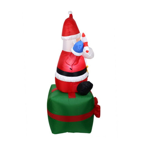 6FT Christmas Inflatables Santa Claus with Light, Blow Up Yard Xmas for Party CUTE SANTA FOR restaurants cafes playgrounds
