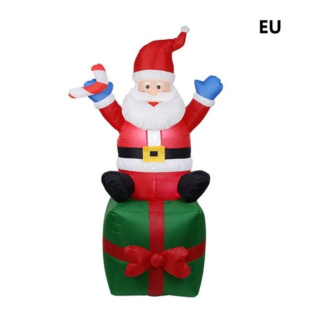 6FT Christmas Inflatables Santa Claus with Light, Blow Up Yard Xmas for Party CUTE SANTA FOR restaurants cafes playgrounds