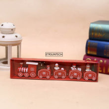 Load image into Gallery viewer, Mini Wood Christmas 5 Knots Train Decoration Gift Christmas Train Sets Wooden Model Vehicle Toys New Year Xmas Gift For Children