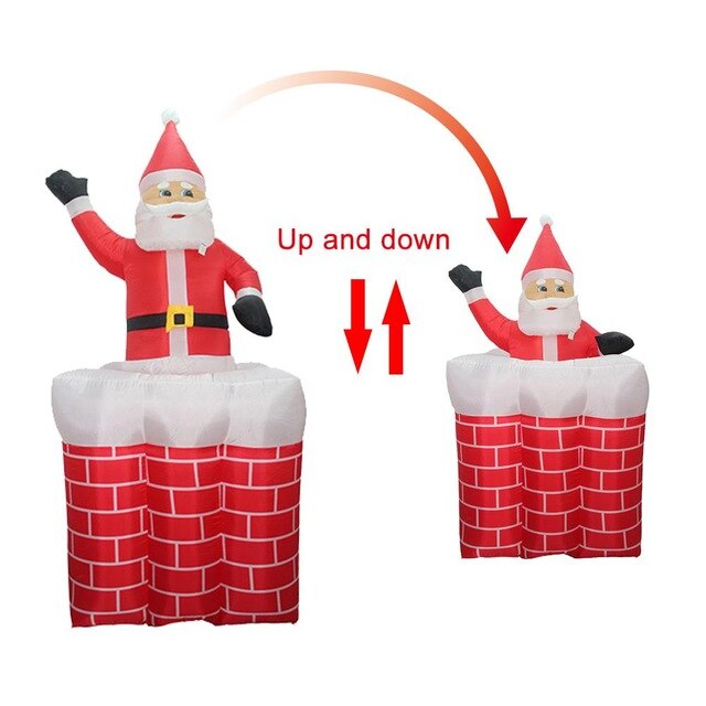 Christmas Inflatable Santa Claus LED Lighted Mall Yard Decoration Indoor Outdoor Inflatable Old Man Snowman Christmas Decoration