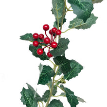 Load image into Gallery viewer, 5pcs Christmas Artificial Red Fruit Rattan Leaves Home Wedding Decoration Plants Long Vine for Home Wedding Garden Door Decor