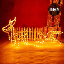 Load image into Gallery viewer, Christmas High Rainbow Tube Fawn Luminous Fawn Yellow LED Lamp Shake Head Deer Large Party Supplies Christmas Scene Layout