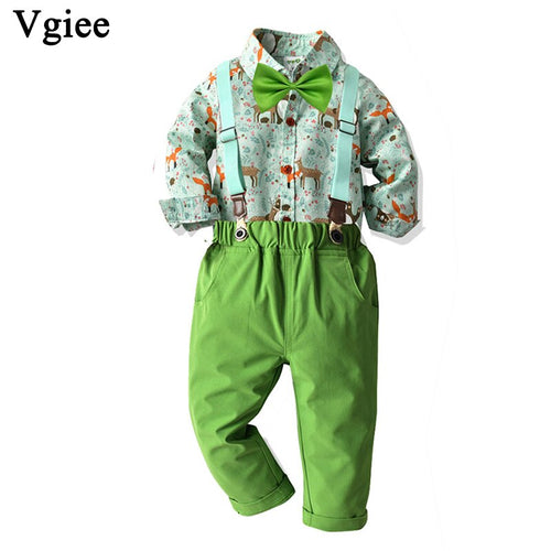 Vgiee Boys Christmas Clothes Outfit Sets 11.11 Baby Boy Children Kids Set Long Sleeve Birthday Party Wedding CC762