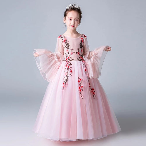 2018 Elegant Girl Children Birthday Wedding Party Princess Dress Toddler baby Christmas Clothes Model Show Piano Pageant Dress