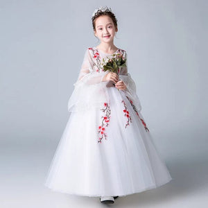 2018 Elegant Girl Children Birthday Wedding Party Princess Dress Toddler baby Christmas Clothes Model Show Piano Pageant Dress