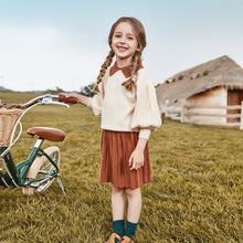 Load image into Gallery viewer, Kids Knit Sweaters Christmas Clothes Girls Set 2019 Autumn Winter Children&#39;s Suits Girl Sweater And Knitting Skirt Two Piece Set