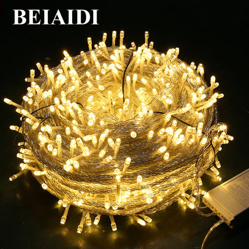 Thrisdar 100M 800 LED Bulb Christmas Fairy String Light Garland 8 Function Outdoor Garden Patio Party Xmas Wedding Holiday Light