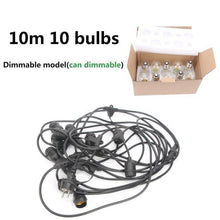 Load image into Gallery viewer, 10M/15M Grade Patio Lights LED String Lights Christmas Wedding Outdoor Waterproof S14 Dimmable LED Retro Bulb Garden Garland