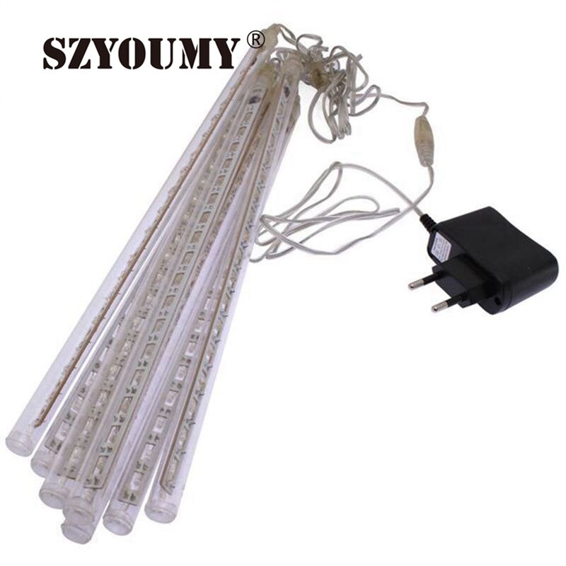 SZYOUMY FREE SHIPPING 30cm Meteor Shower Rain Tubes Christmas Lights Led Lamp 100-240V Outdoor Holiday Light New Year Decoration