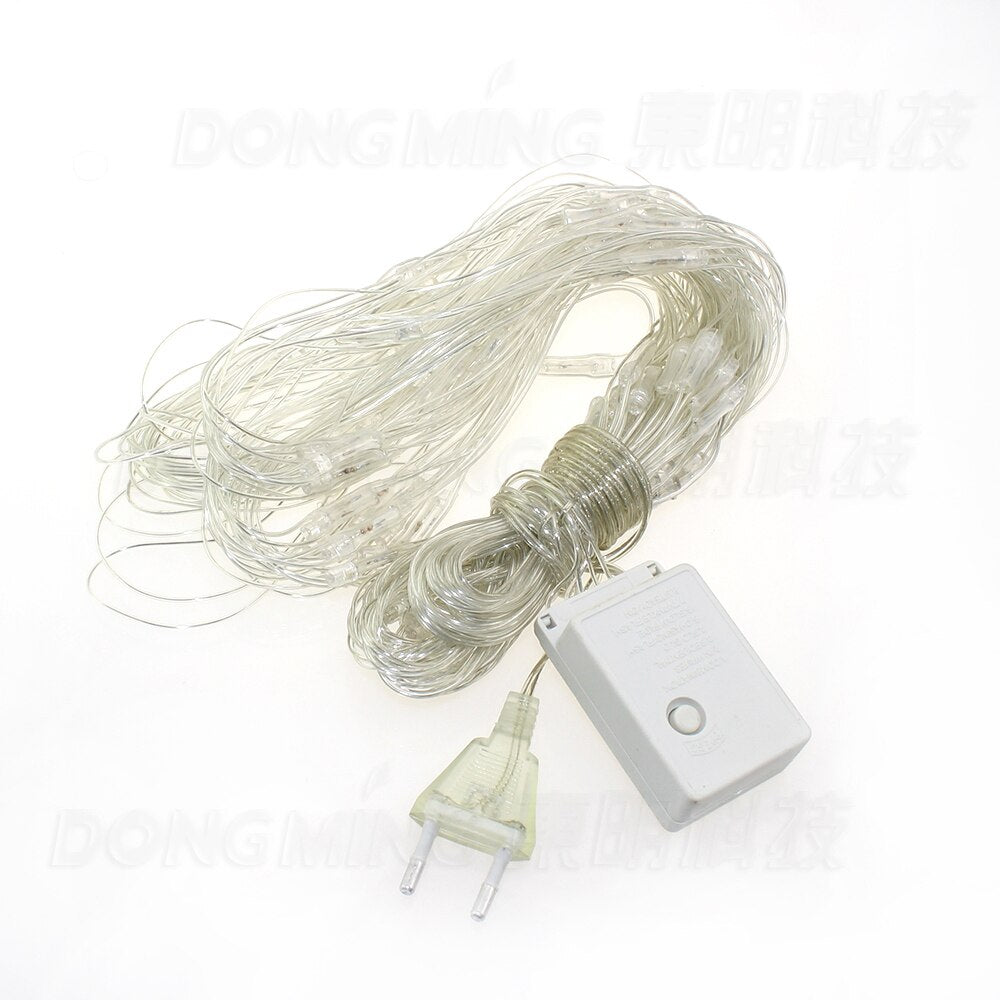 2pcs/lot led christmas string light LED Net Lights 2x2M 210LED 220V EU Plug Outdoor Lighting Home garden LED Curtain Light