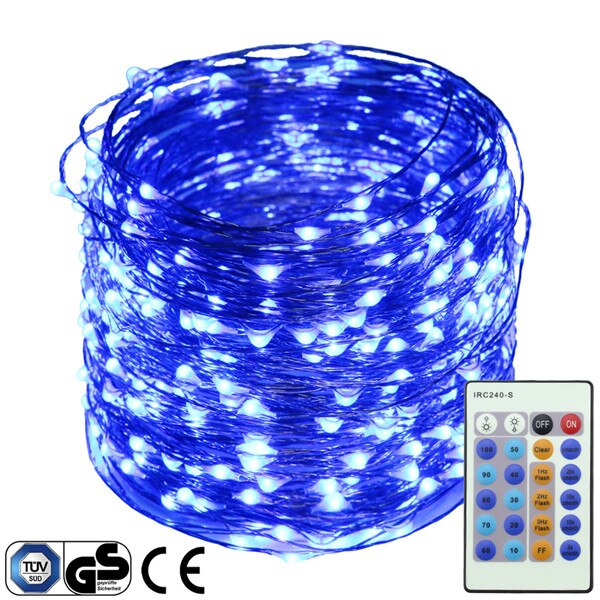 40M/131FT 400LEDs Christmas Fairy Lights Copper Wire Dimmable LED Starry String Lights+ UL CE Listed Power Adapter (UK/US/EU)