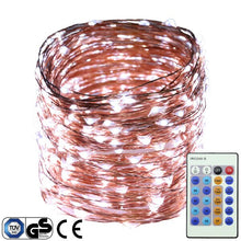 Load image into Gallery viewer, 40M/131FT 400LEDs Christmas Fairy Lights Copper Wire Dimmable LED Starry String Lights+ UL CE Listed Power Adapter (UK/US/EU)