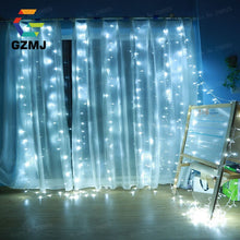 Load image into Gallery viewer, 3M x 3M 300 Christmas LED Icicle String Lights Xmas Fairy Lights Outdoor Home For Wedding Party Curtain Garden Indoor Decoration