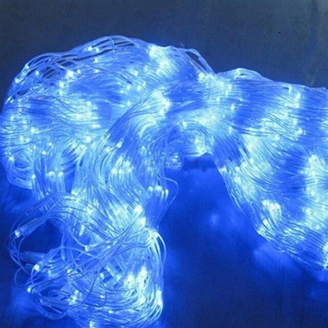 AC 220V 40W 6*4M 672-LED Crutain String Christmas Lights Outdoor Night Fairy Light Holiday Party Decoration LED Navidad