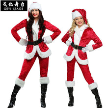 Load image into Gallery viewer, new A Full Set Of Christmas Costumes Santa Claus For Adults Red cosplay Clothes Santa Claus Costume Laipelar Luxury Dress Suit