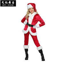 Load image into Gallery viewer, new A Full Set Of Christmas Costumes Santa Claus For Adults Red cosplay Clothes Santa Claus Costume Laipelar Luxury Dress Suit