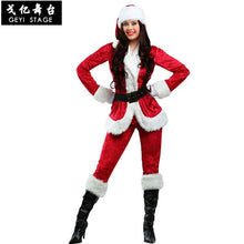 Load image into Gallery viewer, new A Full Set Of Christmas Costumes Santa Claus For Adults Red cosplay Clothes Santa Claus Costume Laipelar Luxury Dress Suit