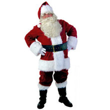 Load image into Gallery viewer, New Year&#39;s Gift Santa Claus Set of Clothes Christmas Costume Cosplay Beard Glasses Hat Bag Boots Warm Set  nightmare christmas