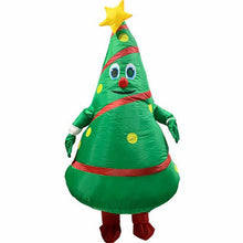 Load image into Gallery viewer, JYZCOS Adult Inflatable Costumes Cartoon Doll Costume Anime Green Christmas Tree Santa Claus Dress Up Props Funny Mascot Costume