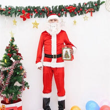 Load image into Gallery viewer, A Full Set of Christmas Costumes Velvet Santa Claus for Adults Red Christmas Clothes Santa Claus Costume Luxury Suit 2018 New