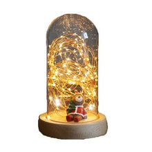 Load image into Gallery viewer, Glass Display Cloche Domes LED Lights for Christmas Wedding Decoration USB Fairy Lights Copper Wire LED String Lights luminaire