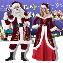 Load image into Gallery viewer, A Full Set Of Christmas Costumes Santa Claus For Adults Red Christmas Clothes Men Santa Claus Costume Luxury Suit