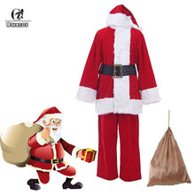 Load image into Gallery viewer, Rolecos Santa Claus Cosplay Costume A Full Set Of Christmas Costumes Red and Blue Santa Claus Christmas Clothes Luxury Suit