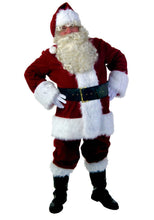 Load image into Gallery viewer, Adult Santa Claus Costume Suit Plush Father Fancy Clothes Xmas Cosplay Props Men Coat Pants Beard Belt Hat Christmas Set